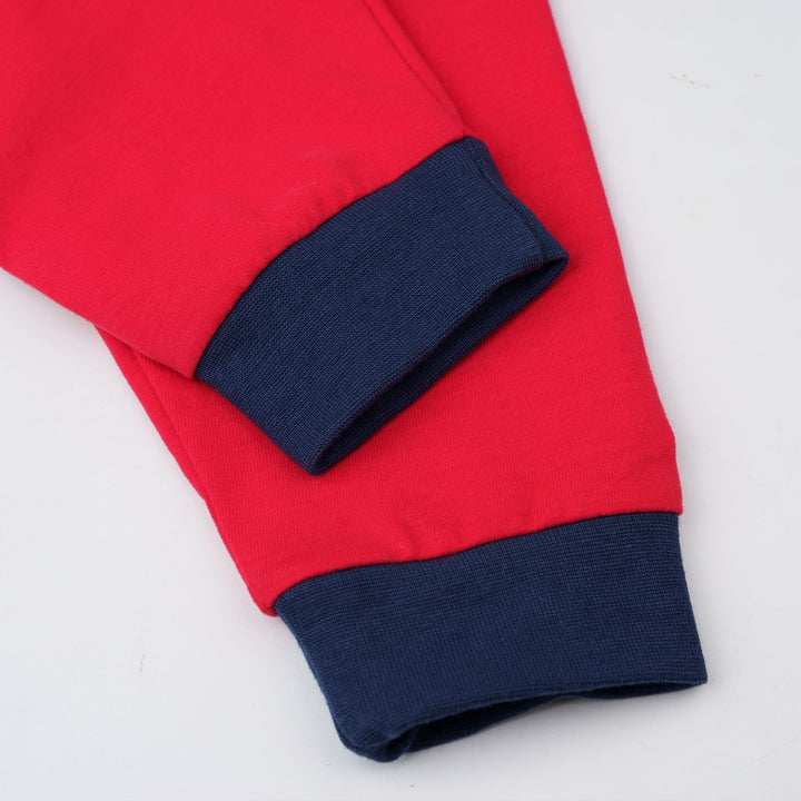 Baby Poney Boys Red Poney Logo Regular Fit Long Sleeve Top & Long Pants Pyjamas
