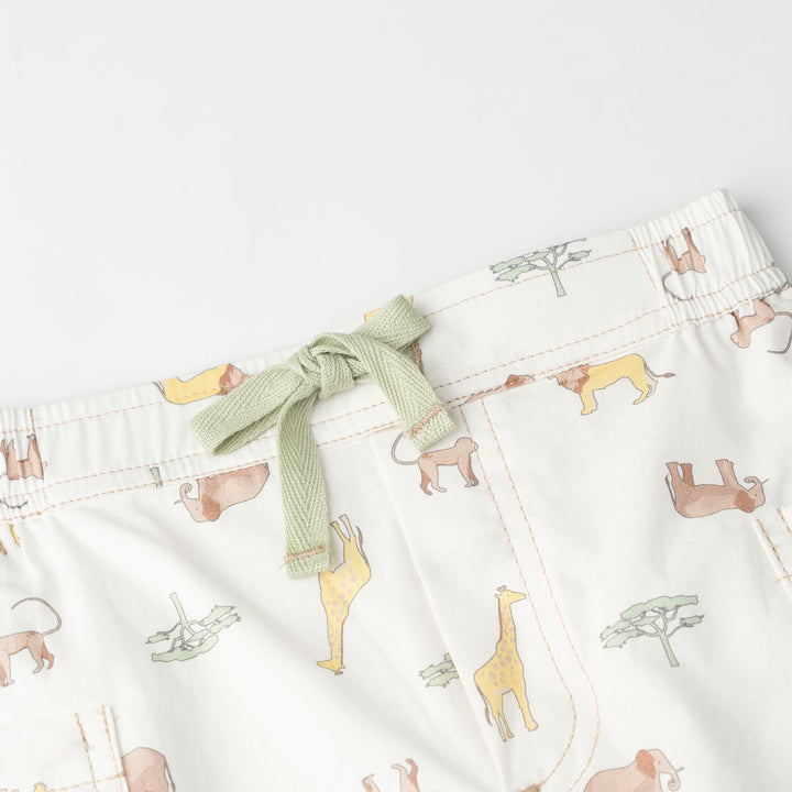 Baby Boy White Bermuda W/Drawstring (3250493WB)