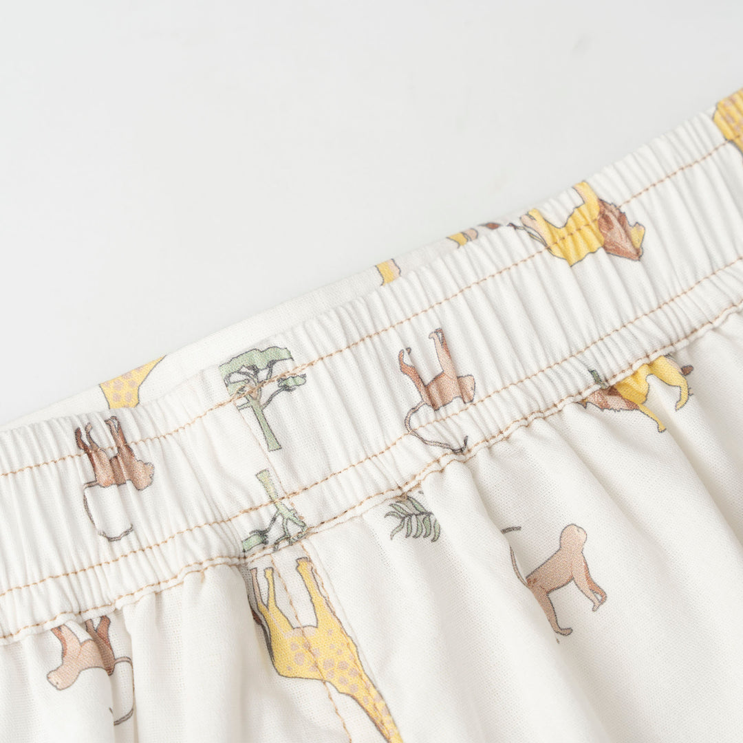Baby Boy White Bermuda W/Drawstring (3250493WB)