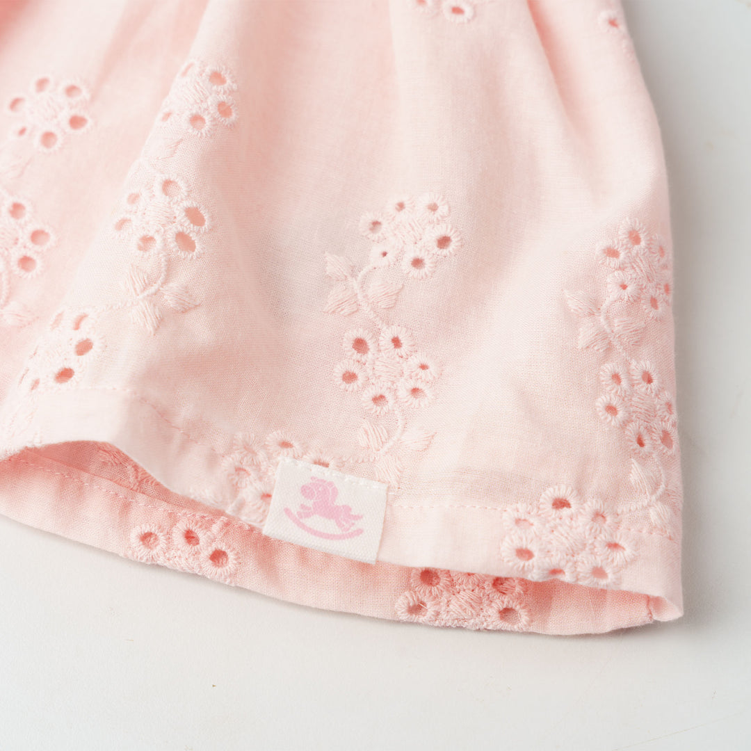 Baby Girl Pink W/Bow On Shoulder (3250498WB)