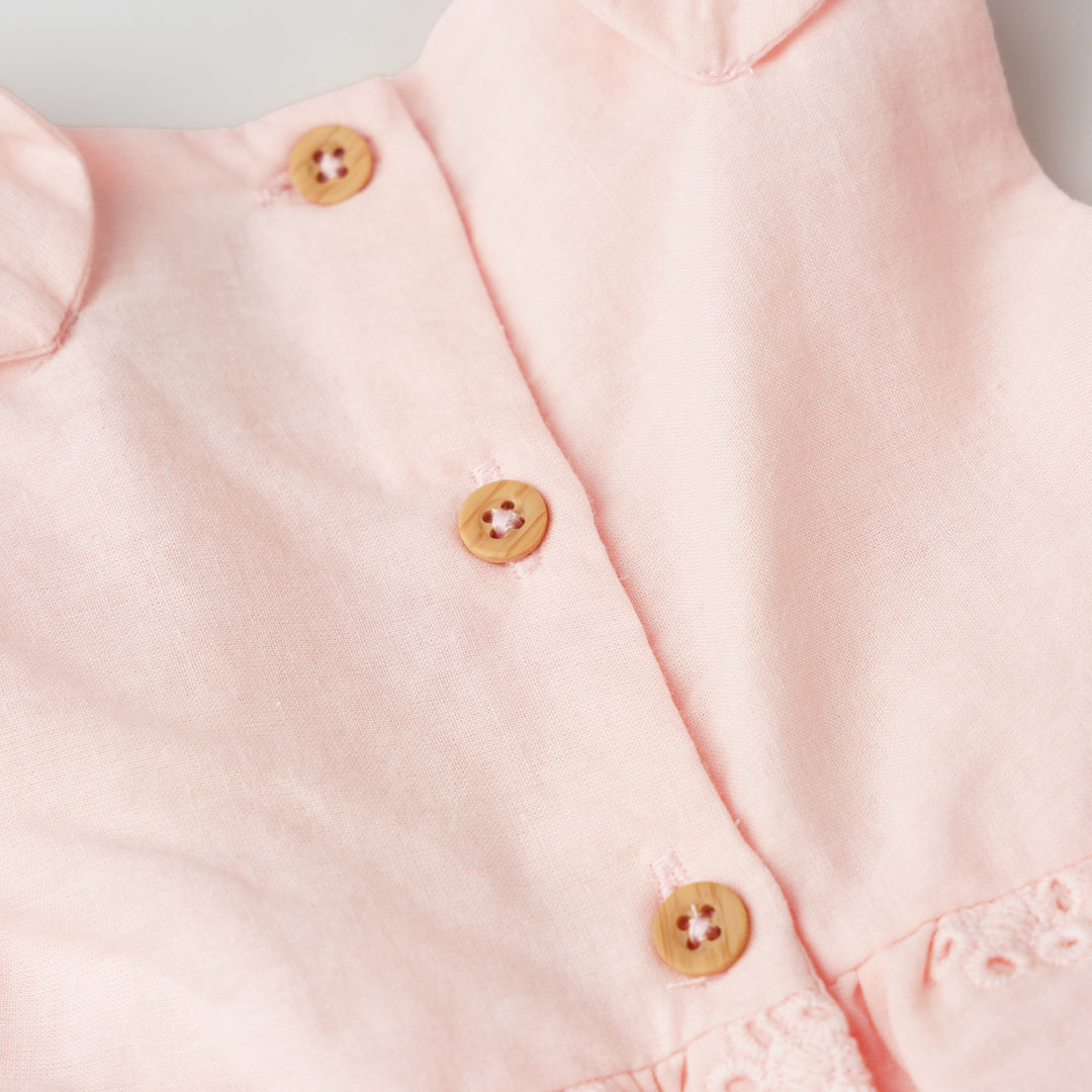 Baby Girl Pink W/Bow On Shoulder (3250498WB)