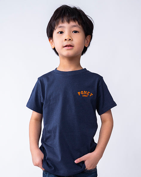 Poney Boys Navy Black Iris Poney Logo Tee