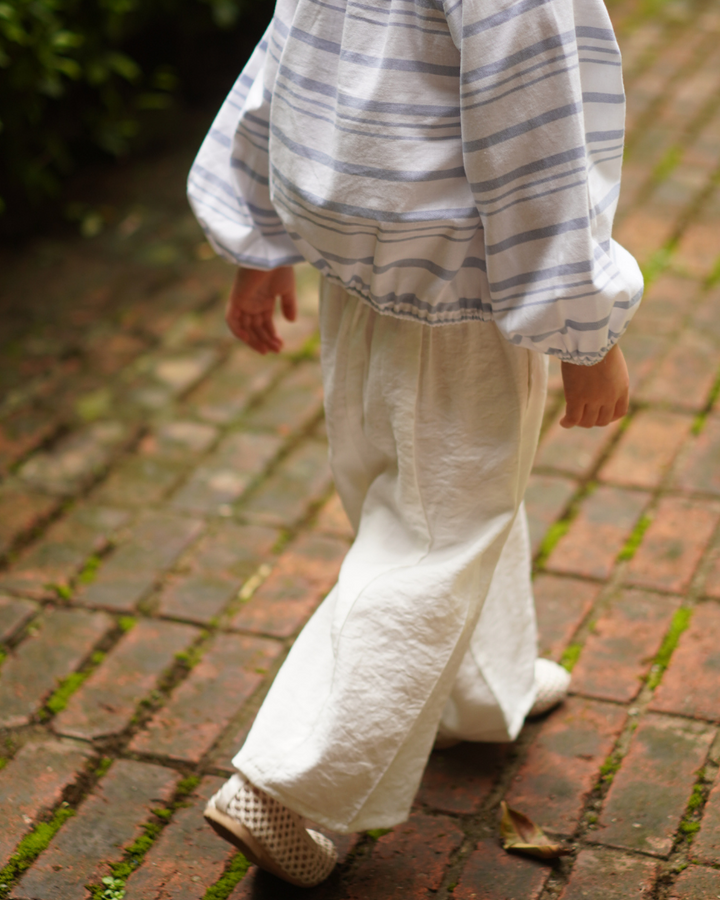 Poney Girls White Breezy Flowy Trousers