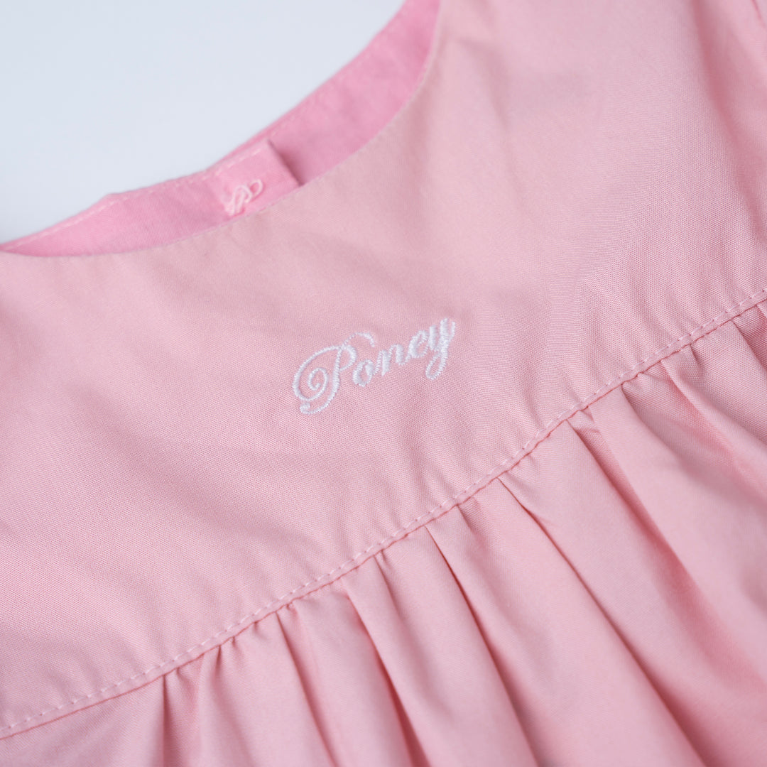 Poney Girls Light Purple Ruffled Short Sleeve Blouse 1992