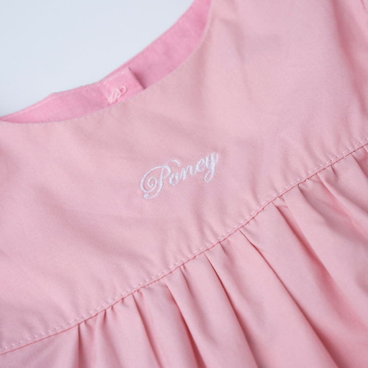 Poney Girls Light Purple Ruffled Short Sleeve Blouse 1992