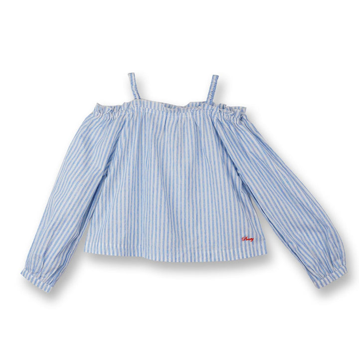 Poney Girls Lt. Blue Long Sleeve Blouse 10 1212173