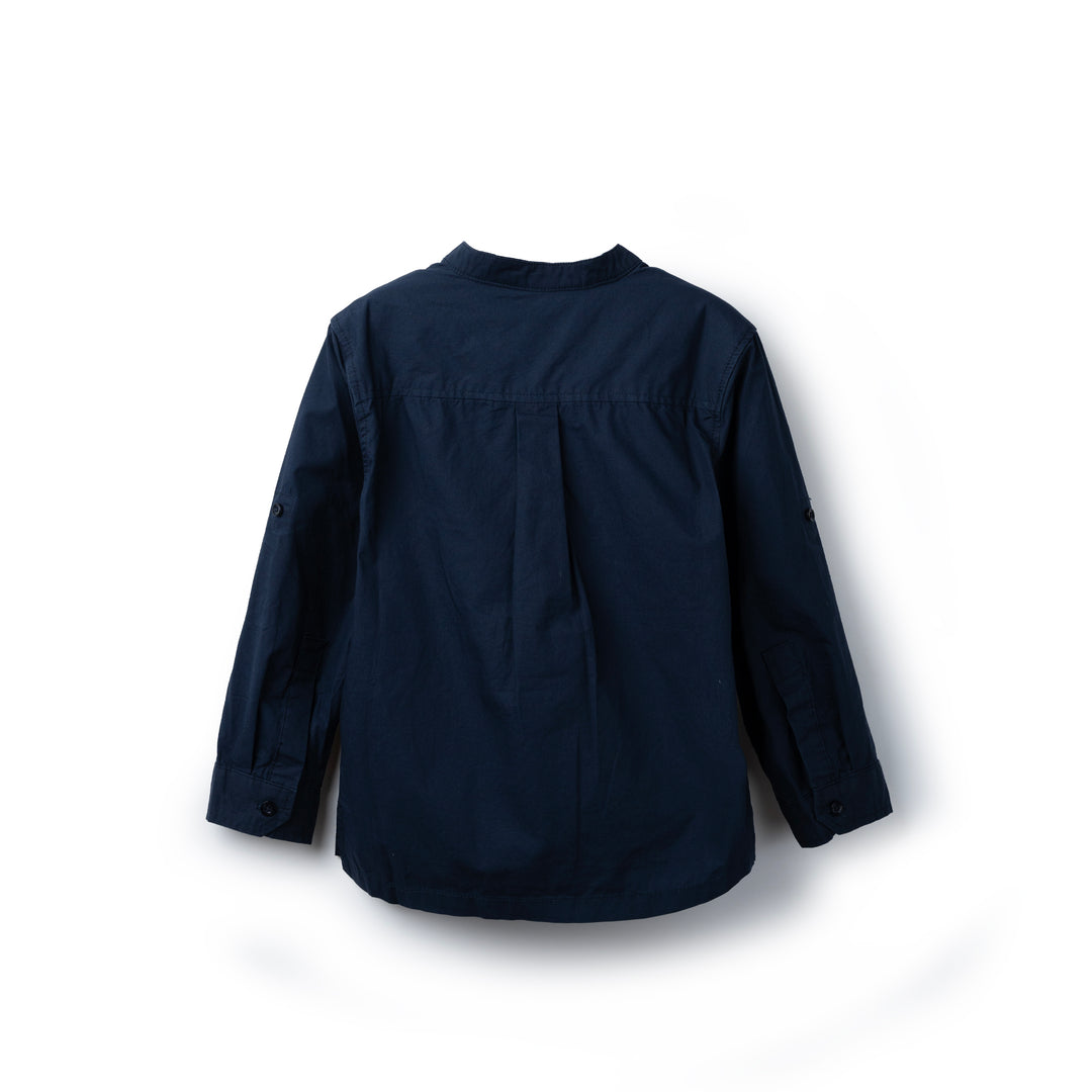 Poney Boys Navy Long Sleeve Shirt 8051