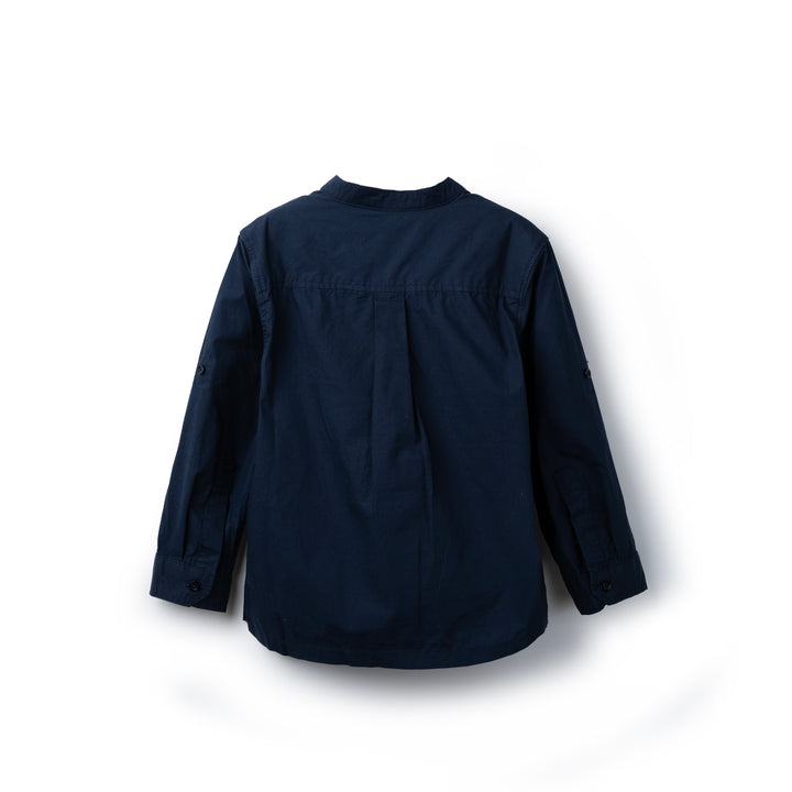 Poney Boys Navy Long Sleeve Shirt 8051