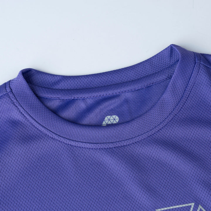 Sportswear  Purple Regular Fit Short Sleeve Top