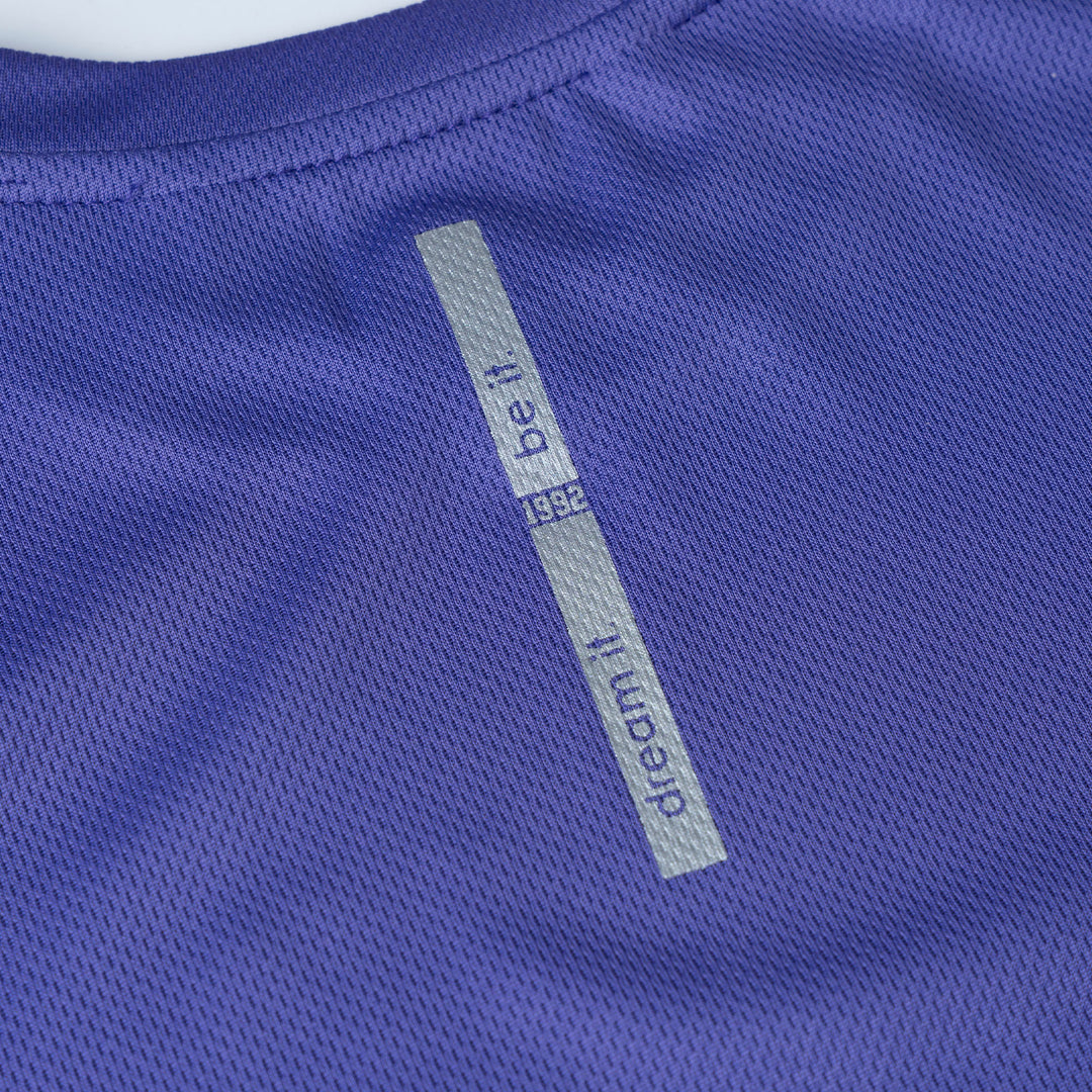 Sportswear  Purple Regular Fit Short Sleeve Top