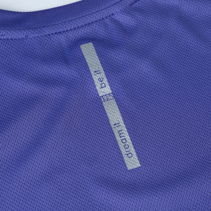 Sportswear  Purple Regular Fit Short Sleeve Top