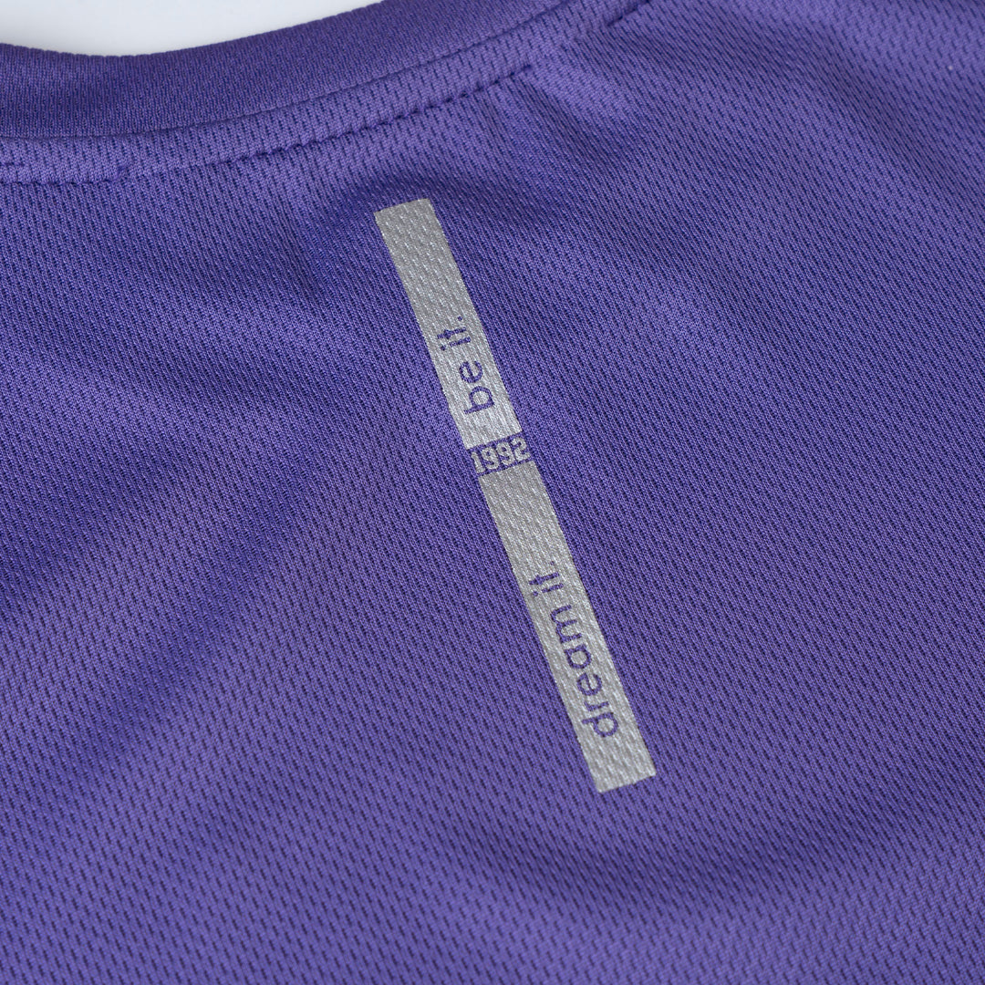 Sportswear  Purple Regular Fit Short Sleeve Top