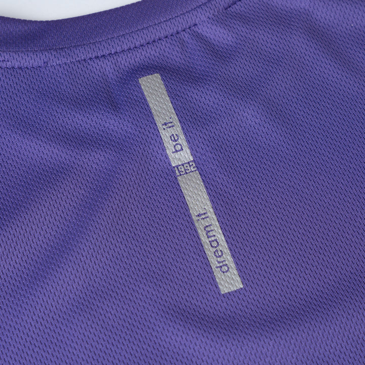 Sportswear  Purple Regular Fit Short Sleeve Top