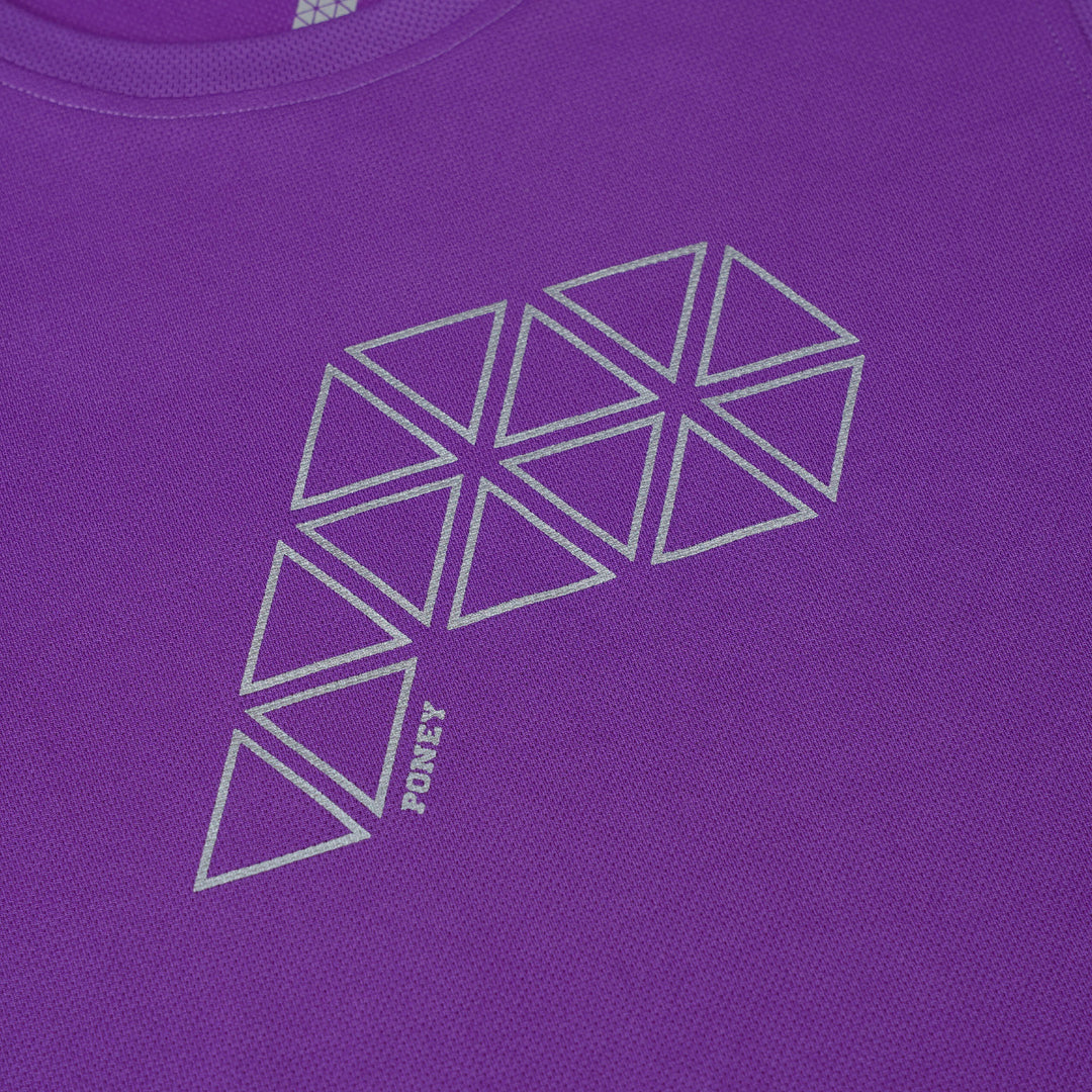 Purple Round Neck Short Sleeve Top