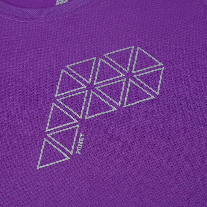 Purple Round Neck Short Sleeve Top