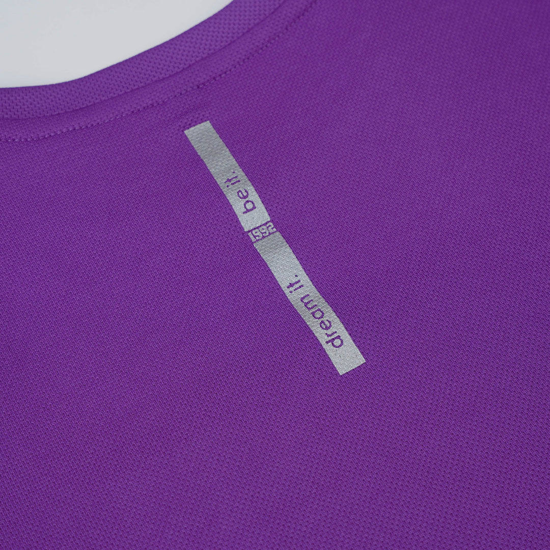 Purple Round Neck Short Sleeve Top