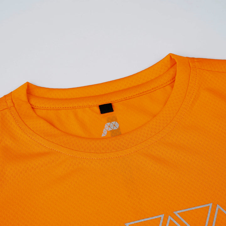 Yellow Round Neck Short Sleeve Top