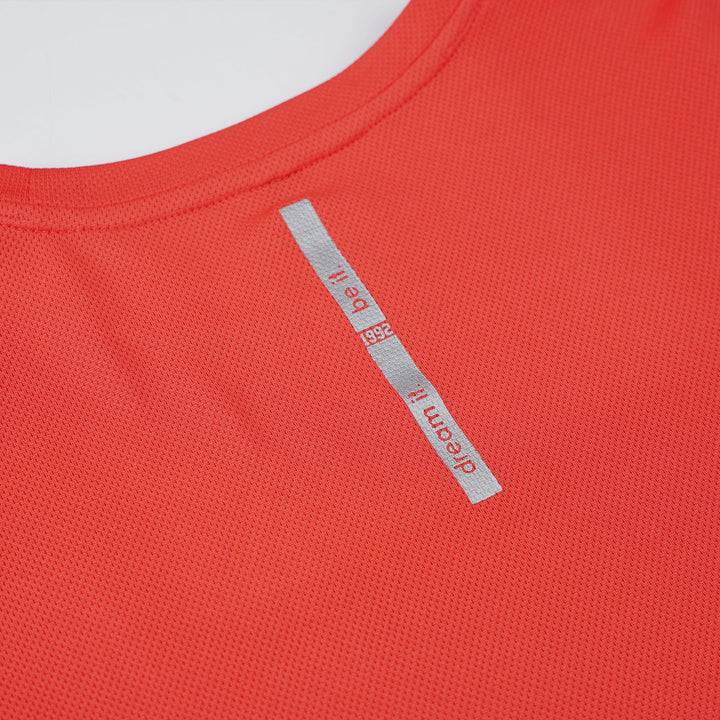 Red Round Neck Short Sleeve Top