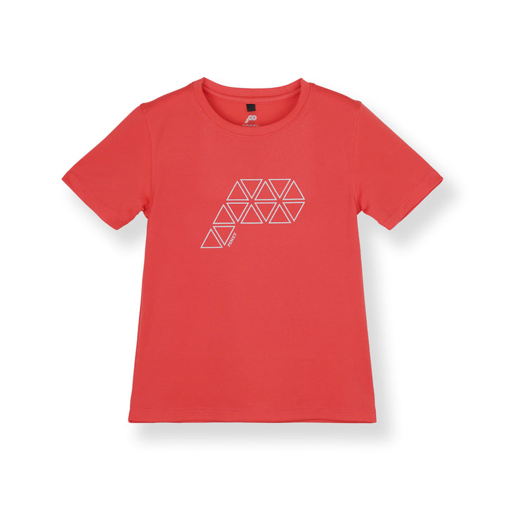 Red Round Neck Short Sleeve Top