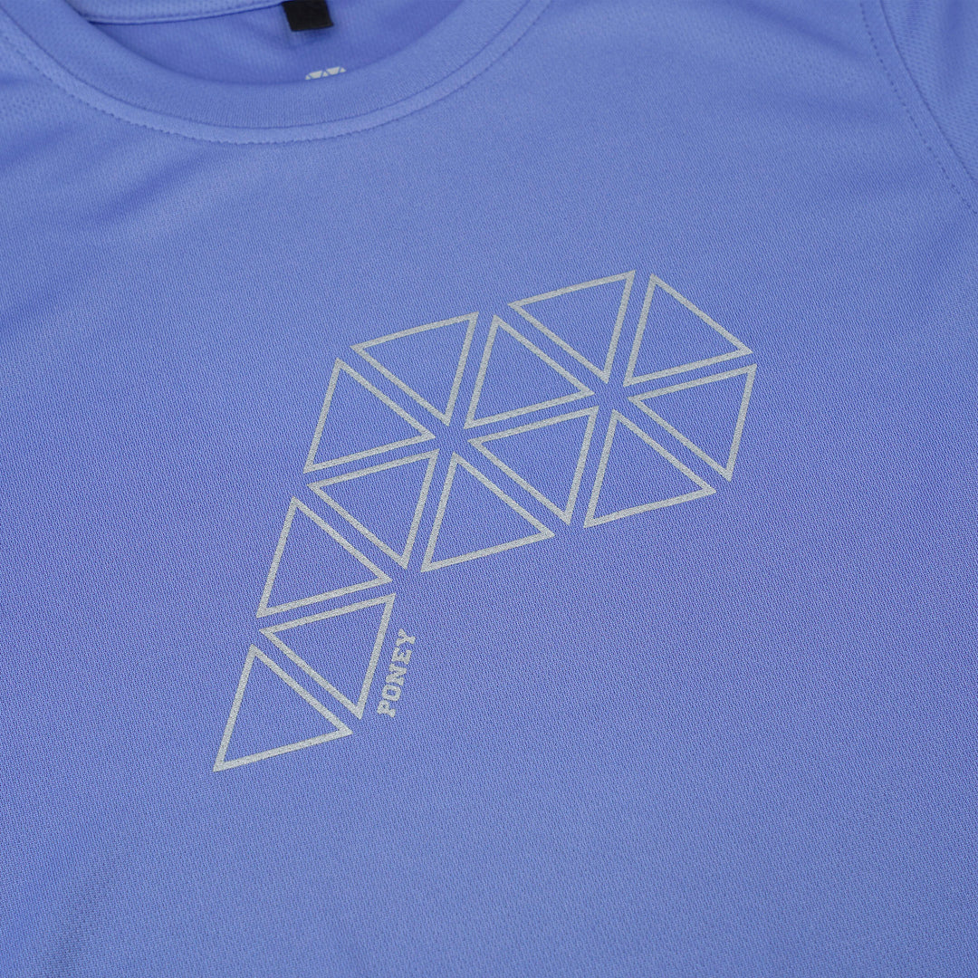 Blue Round Neck Short Sleeve Top