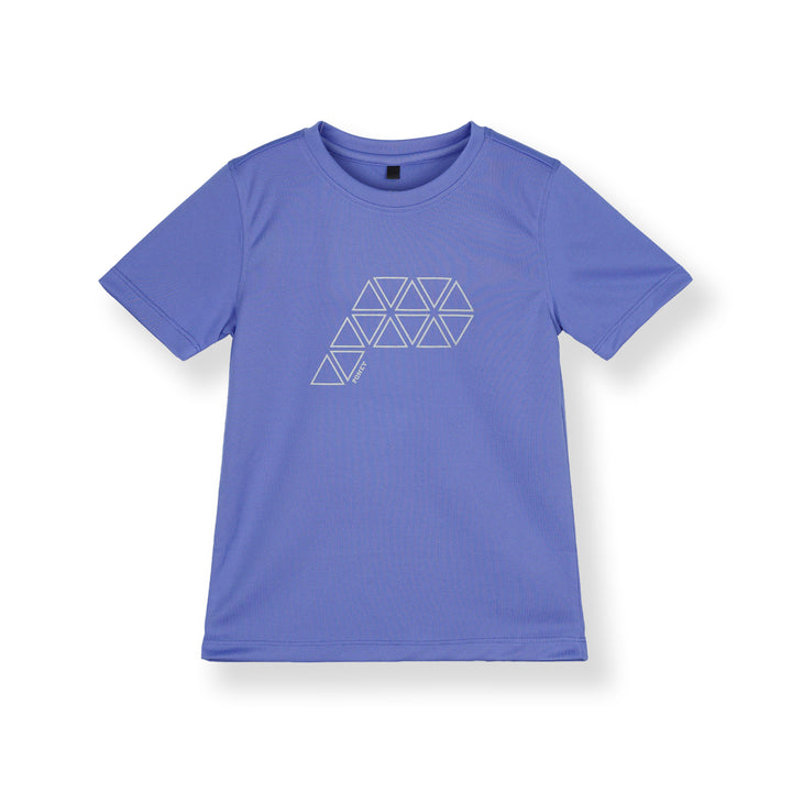 Blue Round Neck Short Sleeve Top