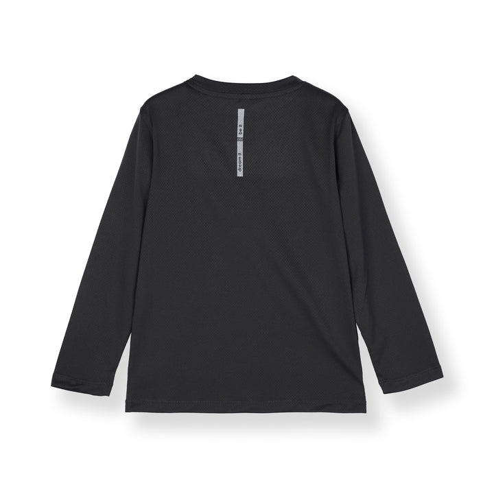 Dark Grey Round Neck Long Sleeve Top