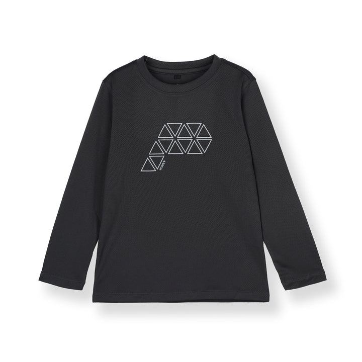 Dark Grey Round Neck Long Sleeve Top