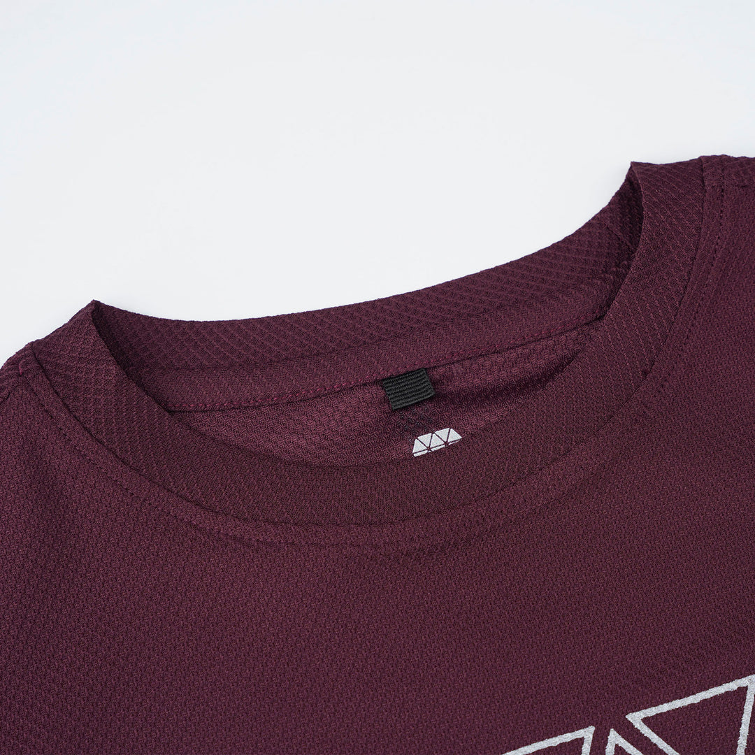 Purple Round Neck Long Sleeve Top