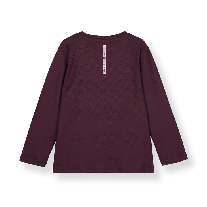Purple Round Neck Long Sleeve Top