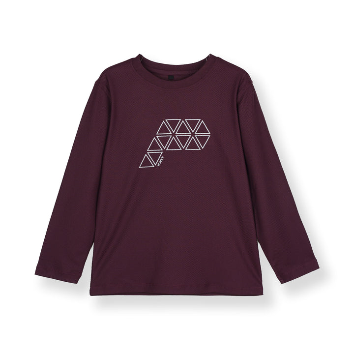 Purple Round Neck Long Sleeve Top