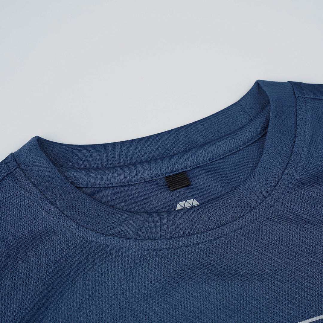 Navy Round Neck Long Sleeve Top