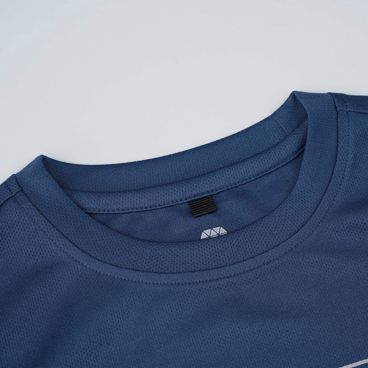 Navy Round Neck Long Sleeve Top