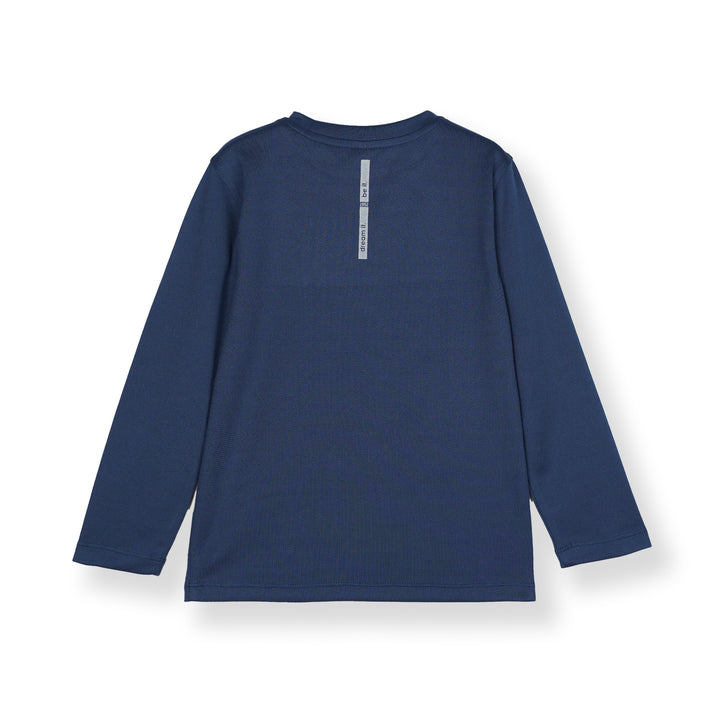 Navy Round Neck Long Sleeve Top