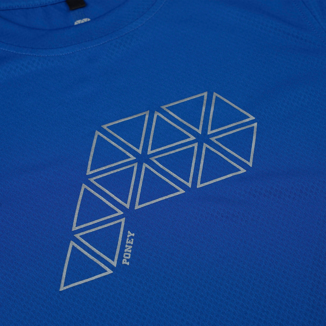 Blue Round Neck Long Sleeve Top