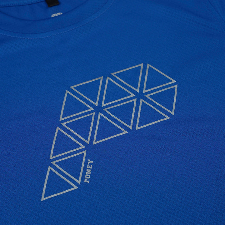 Blue Round Neck Long Sleeve Top