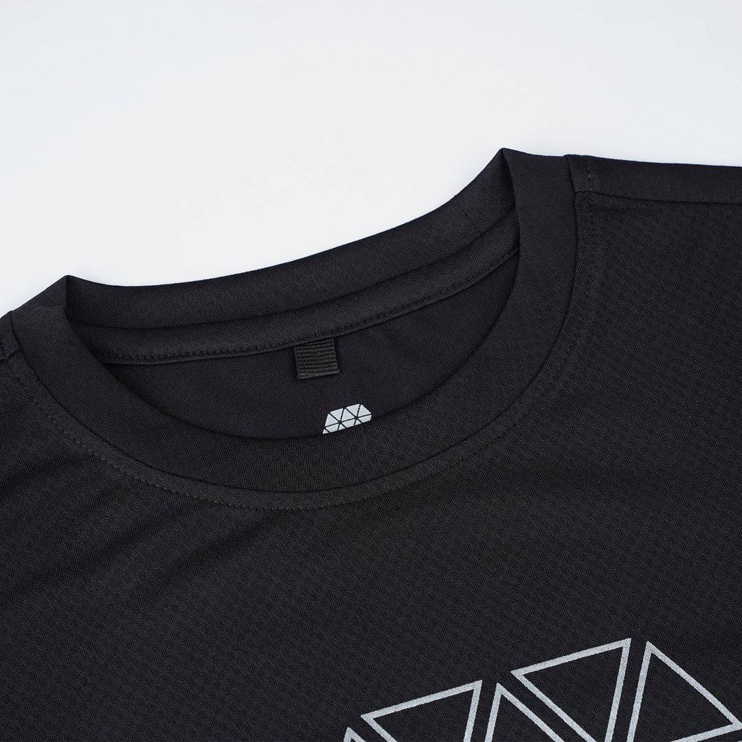 Black Round Neck Long Sleeve Top