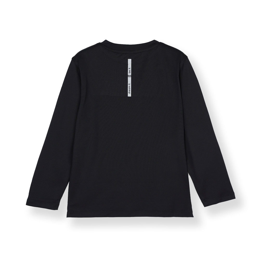 Black Round Neck Long Sleeve Top