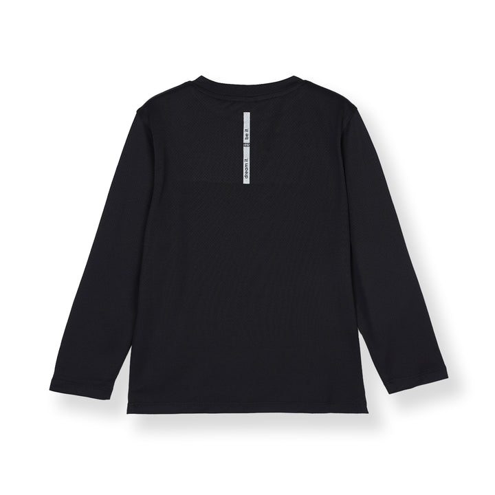 Black Round Neck Long Sleeve Top