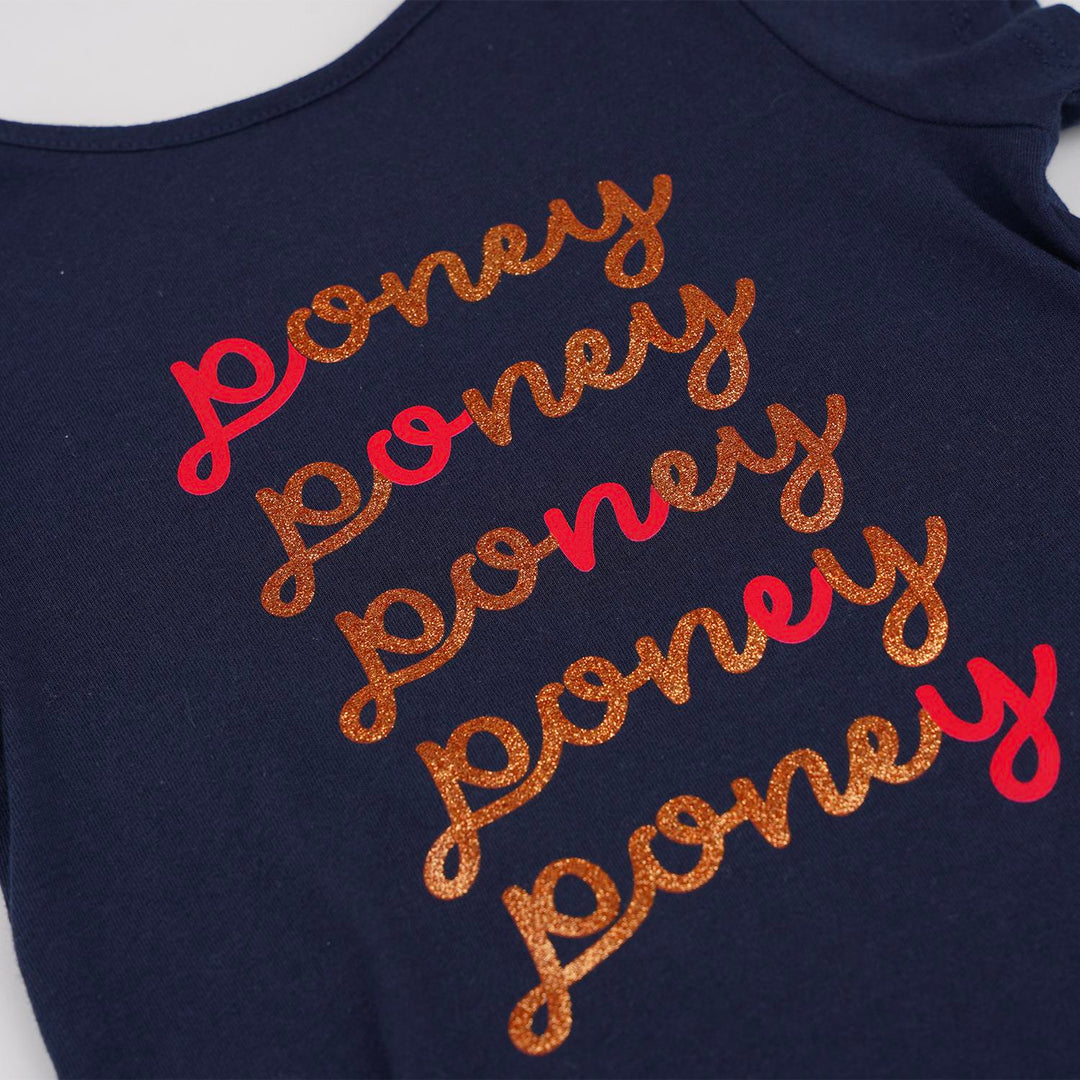 Poney Girls Navy S/Sleeve Tee 15 [Last Chance]