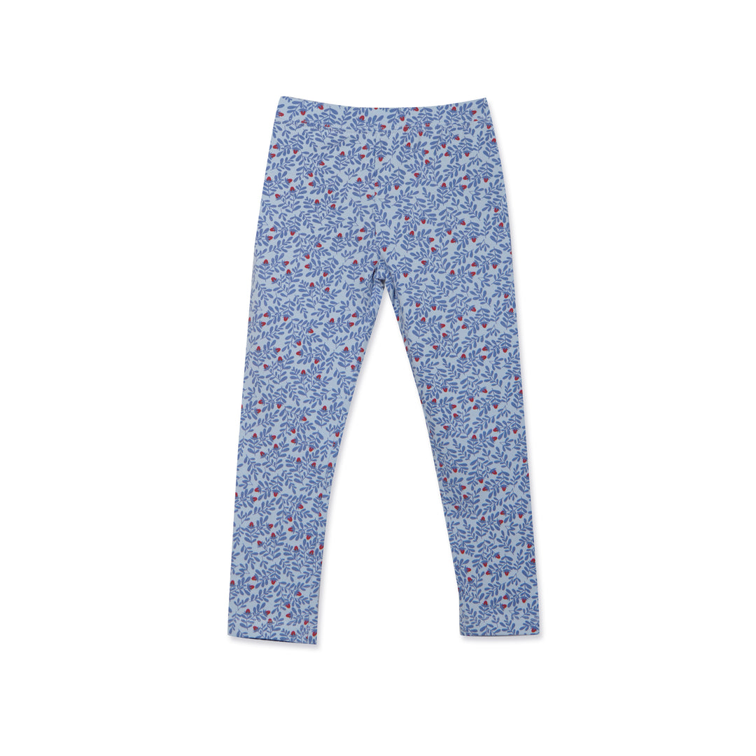 Poney Girls Light Blue Legging Flower All Over