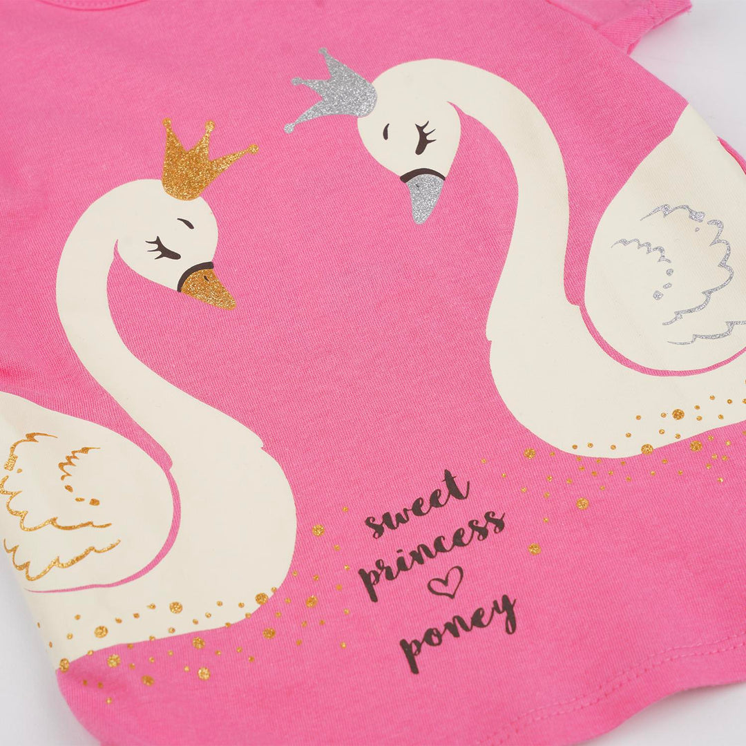 Poney Girls Pink S/Sleeve Tee 55 [Last Chance]
