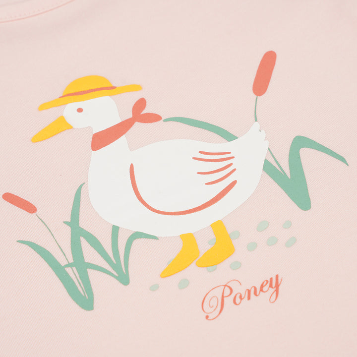 Poney Girls Pink Adventurous Duckie Loungewear Set