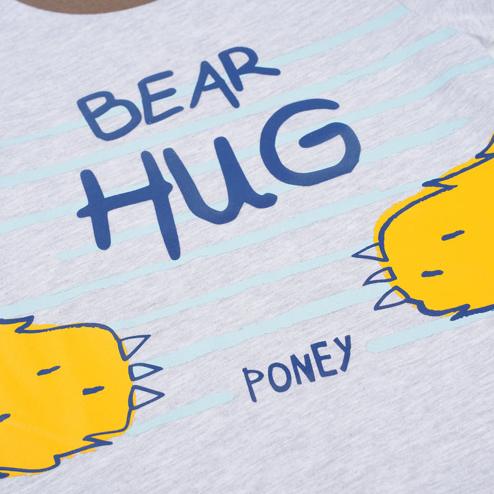 Poney Boys Melange Sleepy Bear Hug Loungewear Set