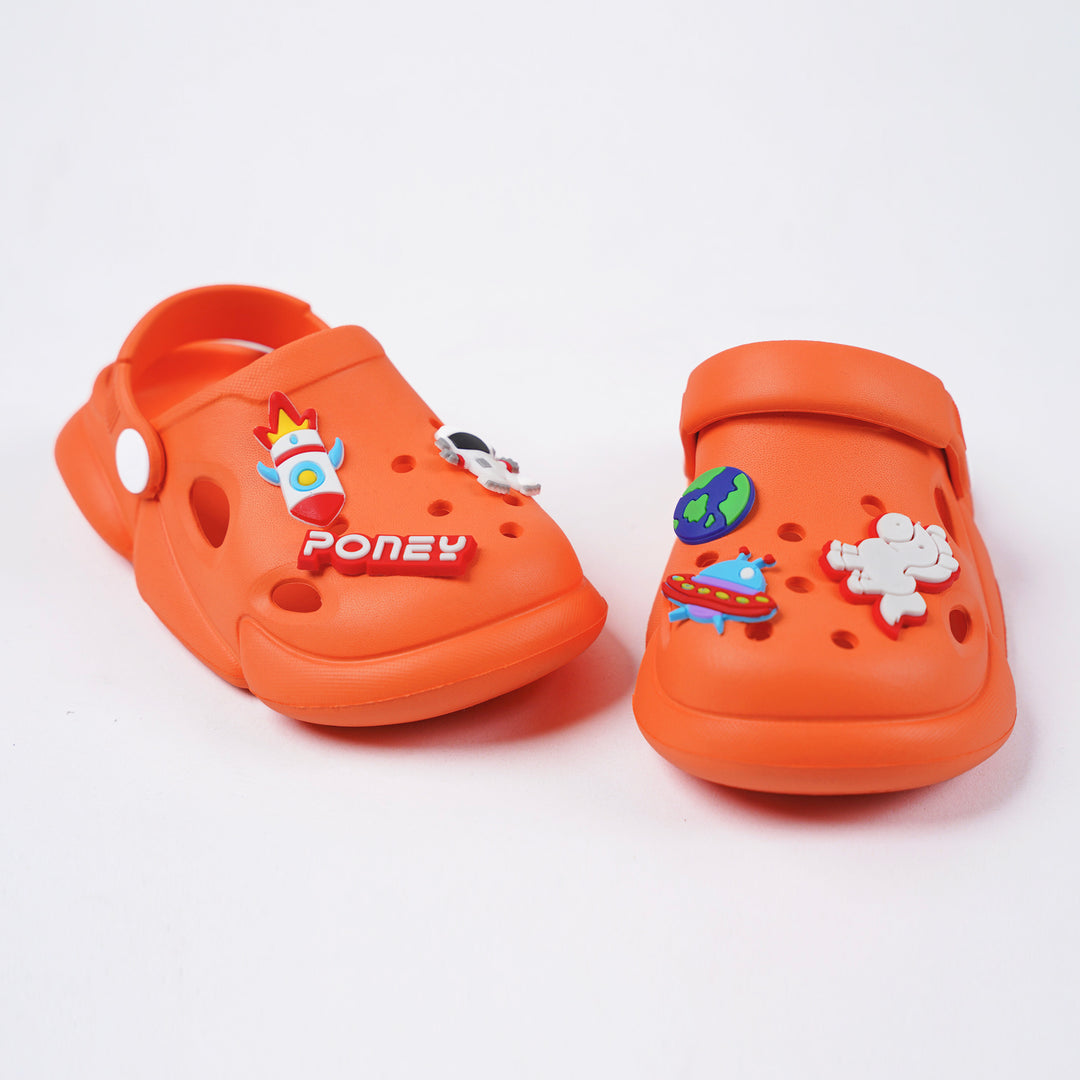 Poney Boys Orange Blazing Clogs Sandal
