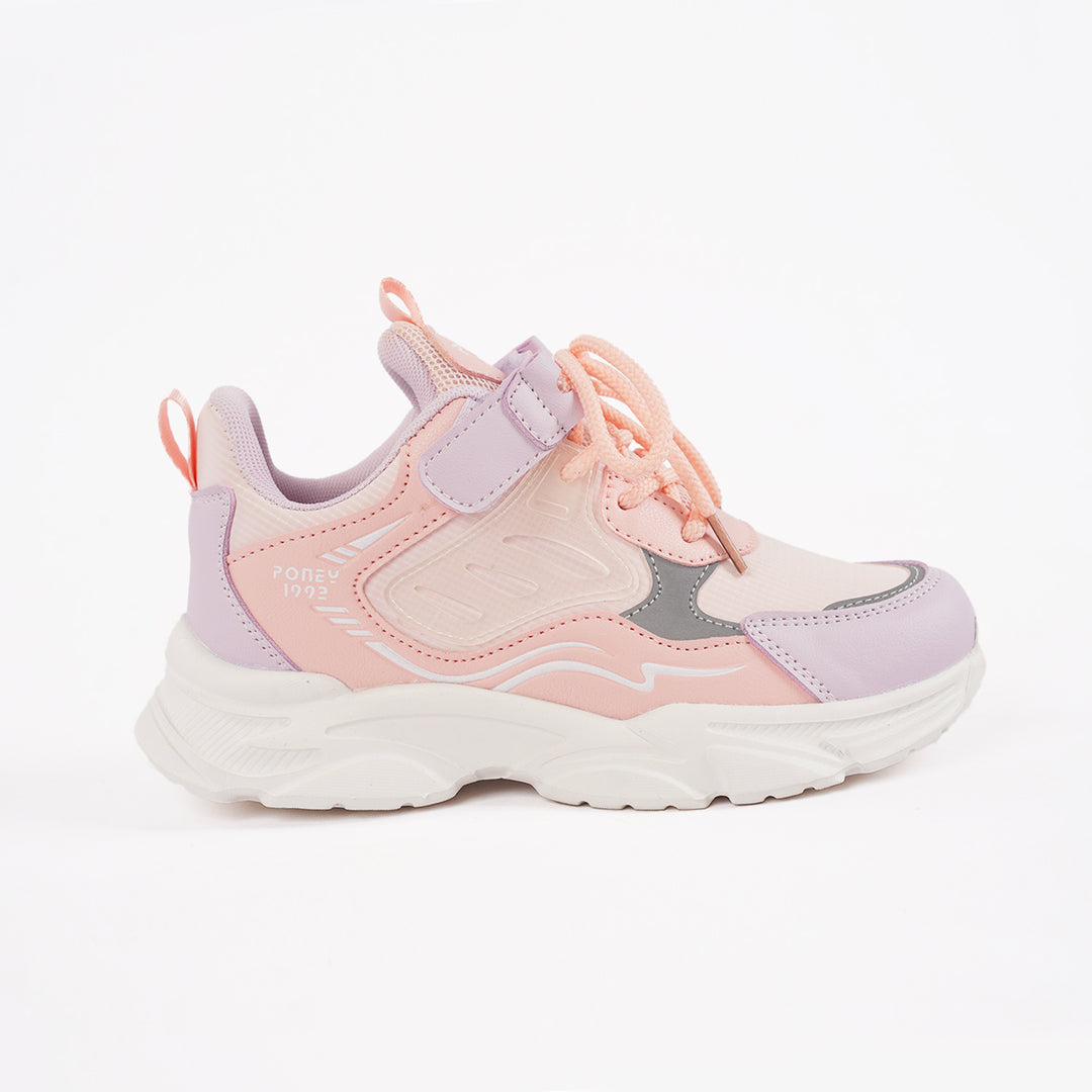 Poney Pink Lace-Up Sport Casual Shoe