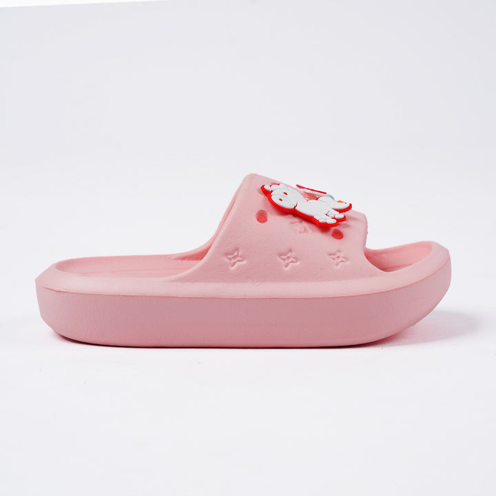 Poney Girls Light Pink Blooming Coral Slide Sandal