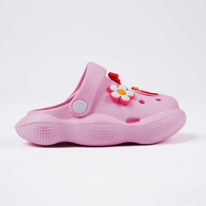 Poney Girls Pink Plumeria Pink Clogs Sandal