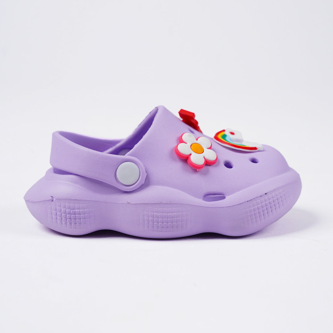 Poney Girls Purple Sheer Lilac Clogs Sandal