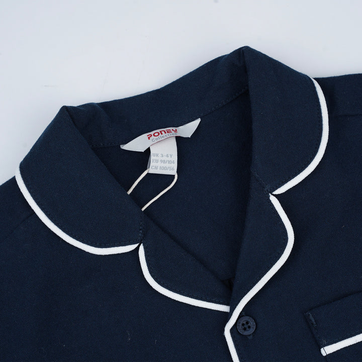 Poney Boys Navy Classic Oxford Loungewear Set