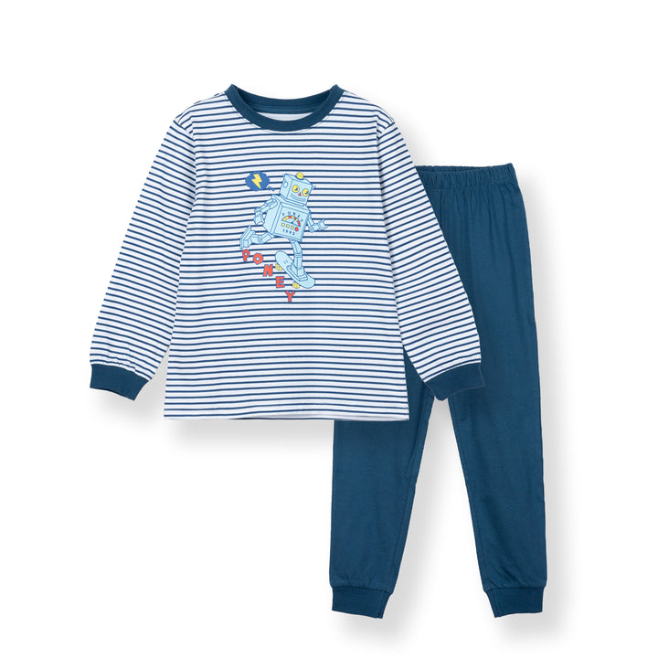 Poney Boys Skater Bot White Pyjamas